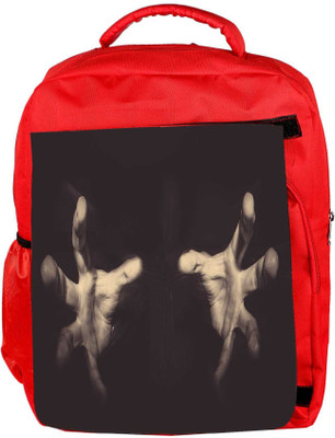 

Snoogg Eco Friendly Canvas Grabbing Hands Designer Backpack Rucksack School Travel Unisex Casual Canvas Bag Bookbag Satchel 5 L Backpack(Red)