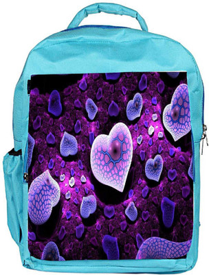 

Snoogg Eco Friendly Canvas Amazing Hearts Designer Backpack Rucksack School Travel Unisex Casual Canvas Bag Bookbag Satchel 5 L Backpack(Blue)