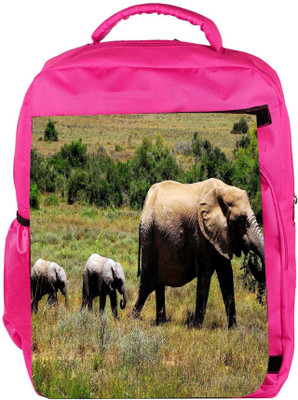 

Snoogg Eco Friendly Canvas Elephant Walking In Water Designer Backpack Rucksack School Travel Unisex Casual Canvas Bag Bookbag Satchel 5 L Backpack(Pink)