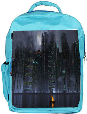 

Snoogg Eco Friendly Canvas Black City Designer Backpack Rucksack School Travel Unisex Casual Canvas Bag Bookbag Satchel 5 L Backpack(Blue)