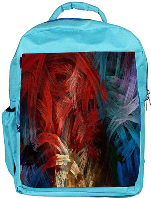 

Snoogg Eco Friendly Canvas Splash Strokes Backpack Rucksack School Travel Unisex Casual Canvas Bag Bookbag Satchel 5 L Backpack(Blue)