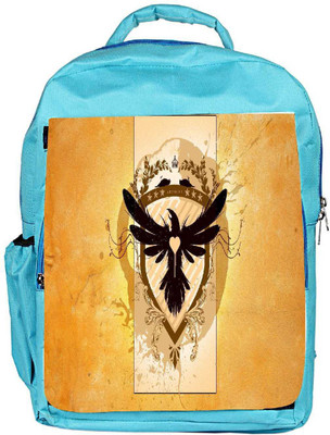 

Snoogg Eco Friendly Canvas Coat Of Arms With The Bird Designer Backpack Rucksack School Travel Unisex Casual Canvas Bag Bookbag Satchel 5 L Backpack(Blue)