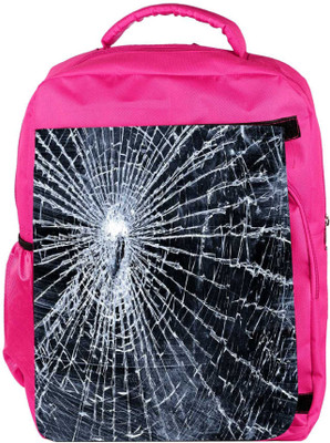 

Snoogg Eco Friendly Canvas Broken Screen Backpack Rucksack School Travel Unisex Casual Canvas Bag Bookbag Satchel 5 L Backpack(Pink)