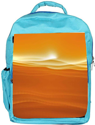 

Snoogg Eco Friendly Canvas Sandy Sunset Designer Backpack Rucksack School Travel Unisex Casual Canvas Bag Bookbag Satchel 5 L Backpack(Blue)