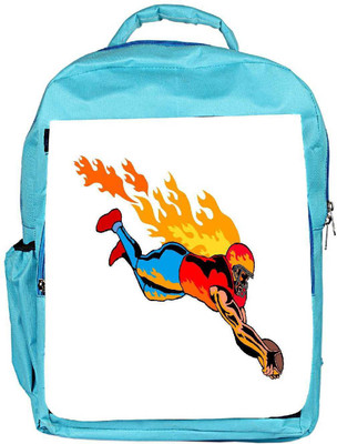 

Snoogg Eco Friendly Canvas Football Touchdown Flames Backpack Rucksack School Travel Unisex Casual Canvas Bag Bookbag Satchel 5 L Backpack(Blue)