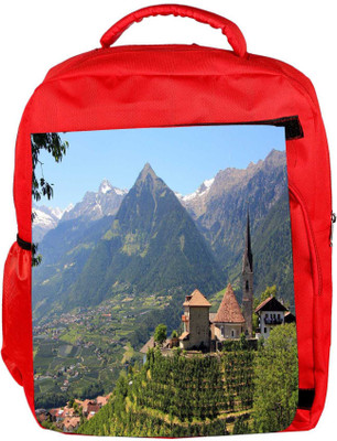 

Snoogg Eco Friendly Canvas Garden House Designer Backpack Rucksack School Travel Unisex Casual Canvas Bag Bookbag Satchel 5 L Backpack(Red)