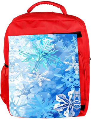 

Snoogg Eco Friendly Canvas Snowflakes Pattern 2534 Backpack Rucksack School Travel Unisex Casual Canvas Bag Bookbag Satchel 5 L Backpack(Red)