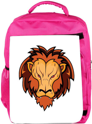 

Snoogg Eco Friendly Canvas Lion Mascot Backpack Rucksack School Travel Unisex Casual Canvas Bag Bookbag Satchel 5 L Backpack(Pink)