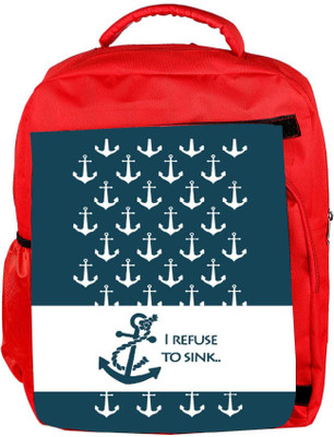 

Snoogg Eco Friendly Canvas I Refuse To Sink Backpack Rucksack School Travel Unisex Casual Canvas Bag Bookbag Satchel 5 L Backpack(Red)