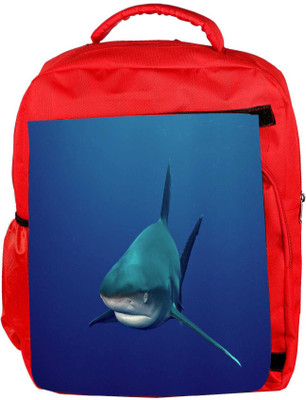 

Snoogg Eco Friendly Canvas Shark Designer Backpack Rucksack School Travel Unisex Casual Canvas Bag Bookbag Satchel 5 L Backpack(Red)