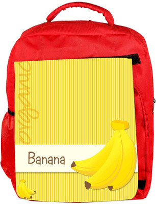 

Snoogg Eco Friendly Canvas Bright Organic Banana Card In Vector Format Backpack Rucksack School Travel Unisex Casual Canvas Bag Bookbag Satchel 5 L Backpack(Red)
