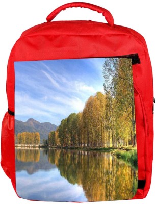 

Snoogg Eco Friendly Canvas Blossom Trees Designer Backpack Rucksack School Travel Unisex Casual Canvas Bag Bookbag Satchel 5 L Backpack(Red)