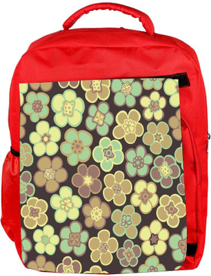 

Snoogg Eco Friendly Canvas Seamless Floral Pattern Flowers Texture Daisy Backpack Rucksack School Travel Unisex Casual Canvas Bag Bookbag Satchel 5 L Backpack(Red)