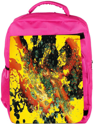 

Snoogg Eco Friendly Canvas Paint Splattered In Water Designer Backpack Rucksack School Travel Unisex Casual Canvas Bag Bookbag Satchel 5 L Backpack(Pink)