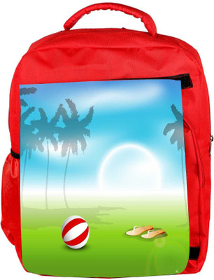 

Snoogg Eco Friendly Canvas Abstract Summer Background Backpack Rucksack School Travel Unisex Casual Canvas Bag Bookbag Satchel 5 L Backpack(Red)