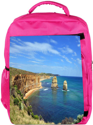 

Snoogg Eco Friendly Canvas Abstract Ocean View Designer Backpack Rucksack School Travel Unisex Casual Canvas Bag Bookbag Satchel 5 L Backpack(Pink)