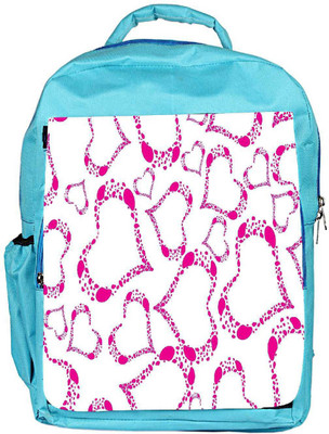 

Snoogg Eco Friendly Canvas Pink Heart White Pattern Designer Backpack Rucksack School Travel Unisex Casual Canvas Bag Bookbag Satchel 5 L Backpack(Blue)