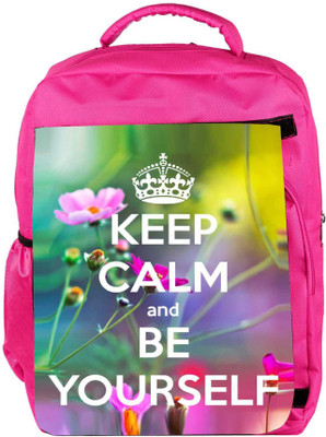 

Snoogg Eco Friendly Canvas Keep Calm And Be Yourself Backpack Rucksack School Travel Unisex Casual Canvas Bag Bookbag Satchel 5 L Backpack(Pink)
