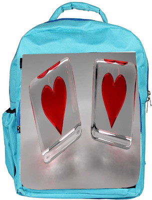 

Snoogg Eco Friendly Canvas Two Crystal Hearts Designer Backpack Rucksack School Travel Unisex Casual Canvas Bag Bookbag Satchel 5 L Backpack(Blue)