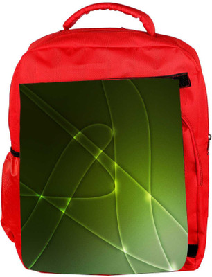 

Snoogg Eco Friendly Canvas Abstract Green Shapes Background Texture Backpack Rucksack School Travel Unisex Casual Canvas Bag Bookbag Satchel 5 L Backpack(Red)