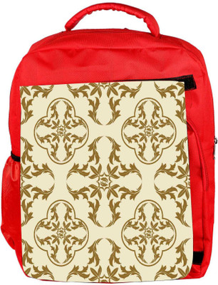 

Snoogg Eco Friendly Canvas Cream Pattern Designer Backpack Rucksack School Travel Unisex Casual Canvas Bag Bookbag Satchel 5 L Backpack(Red)