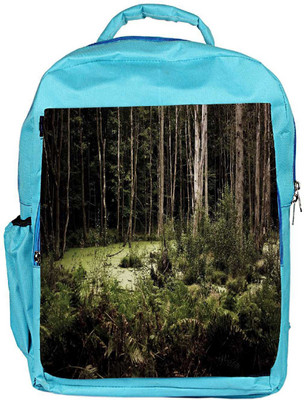 

Snoogg Eco Friendly Canvas Broken Forest Designer Backpack Rucksack School Travel Unisex Casual Canvas Bag Bookbag Satchel 5 L Backpack(Blue)