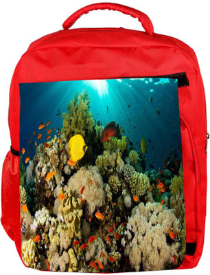

Snoogg Eco Friendly Canvas Inside Water Designer Backpack Rucksack School Travel Unisex Casual Canvas Bag Bookbag Satchel 5 L Backpack(Red)