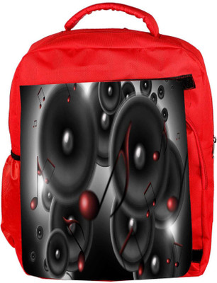 

Snoogg Eco Friendly Canvas Music Speakers Designer Backpack Rucksack School Travel Unisex Casual Canvas Bag Bookbag Satchel 5 L Backpack(Red)