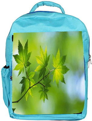 

Snoogg Eco Friendly Canvas Green Leaves On Tree Designer Backpack Rucksack School Travel Unisex Casual Canvas Bag Bookbag Satchel 5 L Backpack(Blue)