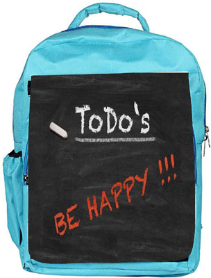 

Snoogg Eco Friendly Canvas Todo Happy Graphic 2803 Backpack Rucksack School Travel Unisex Casual Canvas Bag Bookbag Satchel 5 L Backpack(Blue)