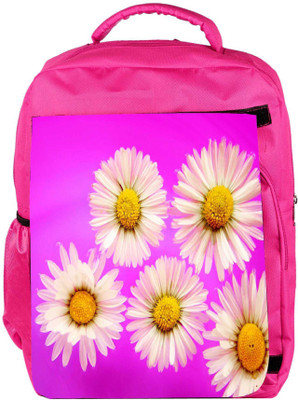 

Snoogg Eco Friendly Canvas Daisies Backpack Rucksack School Travel Unisex Casual Canvas Bag Bookbag Satchel 5 L Backpack(Pink)