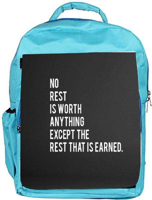 

Snoogg Eco Friendly Canvas Rest That Is Earned Backpack Rucksack School Travel Unisex Casual Canvas Bag Bookbag Satchel 5 L Backpack(Blue)