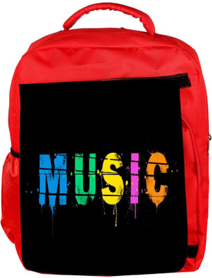 

Snoogg Eco Friendly Canvas Music Digital Designer Backpack Rucksack School Travel Unisex Casual Canvas Bag Bookbag Satchel 5 L Backpack(Red)