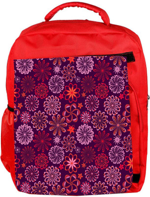 

Snoogg Eco Friendly Canvas Floral Seamless Pattern Backpack Rucksack School Travel Unisex Casual Canvas Bag Bookbag Satchel 5 L Backpack(Red)