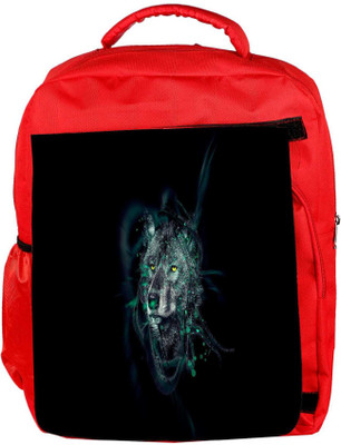

Snoogg Eco Friendly Canvas Dark Wolf Designer Backpack Rucksack School Travel Unisex Casual Canvas Bag Bookbag Satchel 5 L Backpack(Red)