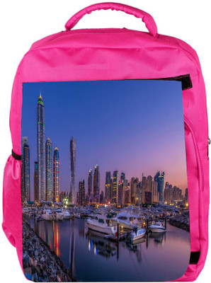 

Snoogg Eco Friendly Canvas Yourd View At Night Designer Backpack Rucksack School Travel Unisex Casual Canvas Bag Bookbag Satchel 5 L Backpack(Pink)