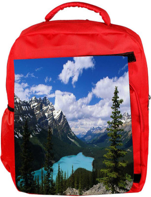 

Snoogg Eco Friendly Canvas Mountain And Cloud Designer Backpack Rucksack School Travel Unisex Casual Canvas Bag Bookbag Satchel 5 L Backpack(Red)