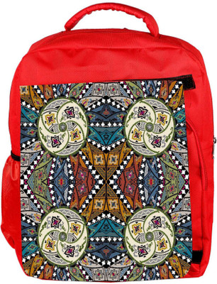 

Snoogg Eco Friendly Canvas Abstract Multicolor Design Designer Backpack Rucksack School Travel Unisex Casual Canvas Bag Bookbag Satchel 5 L Backpack(Red)