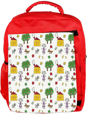 

Snoogg Eco Friendly Canvas Girls In The Park Designer Backpack Rucksack School Travel Unisex Casual Canvas Bag Bookbag Satchel 5 L Backpack(Red)