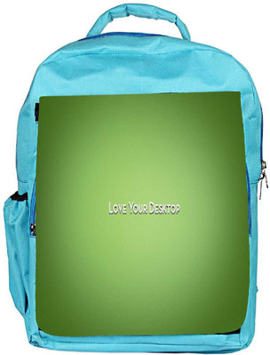 

Snoogg Eco Friendly Canvas Love Your Desktop Green Designer Backpack Rucksack School Travel Unisex Casual Canvas Bag Bookbag Satchel 5 L Backpack(Blue)