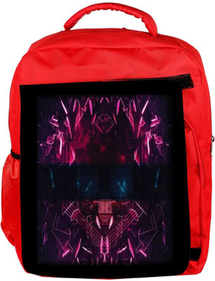 

Snoogg Eco Friendly Canvas Neon Mask Made Of Shards 2667 Backpack Rucksack School Travel Unisex Casual Canvas Bag Bookbag Satchel 5 L Backpack(Red)