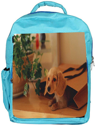 

Snoogg Eco Friendly Canvas Small Dog In A Bag Designer Backpack Rucksack School Travel Unisex Casual Canvas Bag Bookbag Satchel 5 L Backpack(Blue)