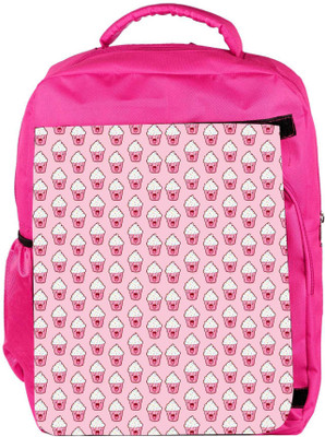 

Snoogg Eco Friendly Canvas Happy Cupcake Backpack Rucksack School Travel Unisex Casual Canvas Bag Bookbag Satchel 5 L Backpack(Pink)