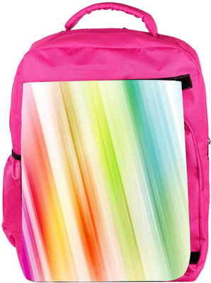 

Snoogg Eco Friendly Canvas Abstract Rays Designer Backpack Rucksack School Travel Unisex Casual Canvas Bag Bookbag Satchel 5 L Backpack(Pink)