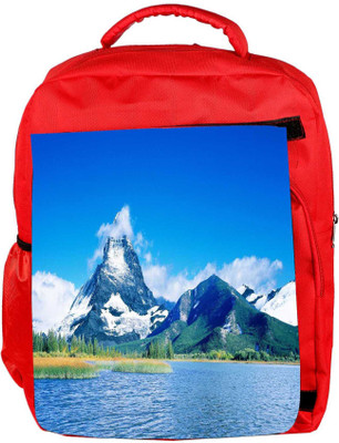

Snoogg Eco Friendly Canvas Abstract Nature View Designer Backpack Rucksack School Travel Unisex Casual Canvas Bag Bookbag Satchel 5 L Backpack(Red)