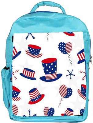 

Snoogg Eco Friendly Canvas Blue Hat Designer Backpack Rucksack School Travel Unisex Casual Canvas Bag Bookbag Satchel 5 L Backpack(Blue)
