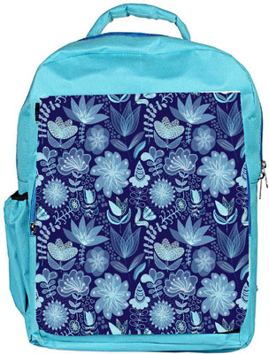 

Snoogg Eco Friendly Canvas Abstract Floral Background Backpack Rucksack School Travel Unisex Casual Canvas Bag Bookbag Satchel 5 L Backpack(Blue)