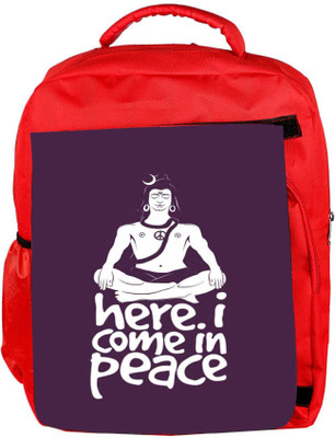 

Snoogg Eco Friendly Canvas Here. I Come In Peace Backpack Rucksack School Travel Unisex Casual Canvas Bag Bookbag Satchel 5 L Backpack(Red)