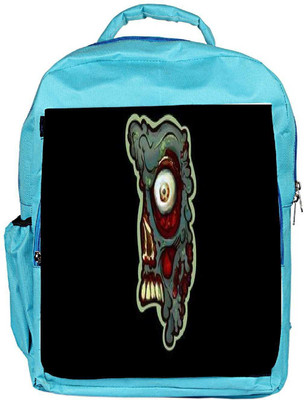 

Snoogg Eco Friendly Canvas Zombie Face Designer Backpack Rucksack School Travel Unisex Casual Canvas Bag Bookbag Satchel 5 L Backpack(Blue)