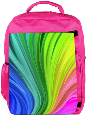 

Snoogg Eco Friendly Canvas Colourful Centric Pattern 2439 Backpack Rucksack School Travel Unisex Casual Canvas Bag Bookbag Satchel 5 L Backpack(Pink)